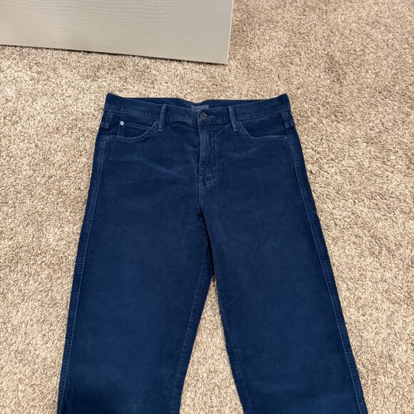 MOTHER High Waisted Navy Rascal Someone Else's Fairytale Corduroy Pants Size 29 - Picture 3 of 8